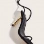 Women's large size simple square toe back strap gourd heel high heel sandals