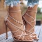 Women's shoes fish mouth cross strap high heel sandals 3 Colors