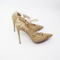 Openwork pattern pointed shallow mouth straps 12cm fine high heel sexy ladies shoes 4 Colors