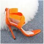 Snake print transparent word strap high heels large size
