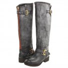 Ladies Long Boots Solid Flat Stud Tall Boots
