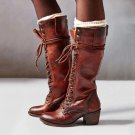 Lace-up boots women's thick heel plus size 40-43 Lace-up boots women's thick heel plus size 40-43