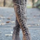 Women's shoes fashion boots long barrel rivets