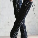 Women's shoes fashion boots long barrel rivets