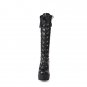 Thick heel women's platform high-heeled long boots lace up 40-43 large size