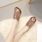Summer transparent leopard print stiletto sexy sandals and slippers waterproof platform