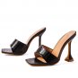 2021 summer new high-heeled wine glass with square head fashion ladies 35-42 large size 3 Colors