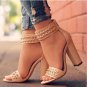 Thick-heeled large size sandals super high-heeled platform