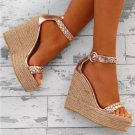 Fashion Super High Heel Platform Buckle Ladies Plus Size Sandals 40-43 Fashion Super High Heel Platform Buckle Ladies Plus Size Sandals 40-43