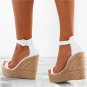Fashion Super High Heel Platform Buckle Ladies Plus Size Sandals 40-43
