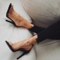 DEleventh high heels transparent film sandals women's plus size shoes  2 colors