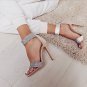 Eleventh Women's fashion crystal cross-border high heels 43 large size sandals women