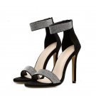 Eleventh Women's fashion crystal cross-border high heels 43 large size sandals women