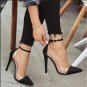 Pointed toe color matching transparent stiletto super high heels women's shoes  2 colors