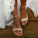 Women's flat crystal open toe sandals 40-43 sandals Women's flat crystal open toe sandals 40-43 sandals