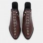 Women's pointed rivet personalized ankle boots 3 colors