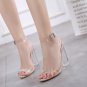 Thick with transparent sandals one character with buckle wild beauty sandals 35-42