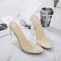 Thick with transparent sandals one character with buckle wild beauty sandals 35-42