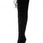 Super high heel fashion over-the-knee boots lace-up suede women's boots