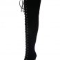 Super high heel fashion over-the-knee boots lace-up suede women's boots