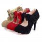 Solid color low top sweet bow plus size women's shoes 3 colors