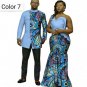 African couple Cotton clothing African ethnic wax printing Skirt and Men's Shirt