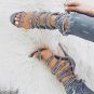 Fashion cross strap stiletto large size 34-43 women's sandals