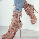 Fashion cross strap stiletto large size 34-43 women's sandals Fashion cross strap stiletto large size 34-43 women's sandals
