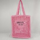 Large-capacity paper rope shoulder bag hollow letter holiday women's woven bag Large-capacity paper rope shoulder bag hollow letter holiday women's woven bag