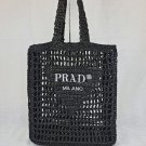 Large-capacity paper rope shoulder bag hollow letter holiday women's woven bag Large-capacity paper rope shoulder bag hollow letter holiday women's woven bag