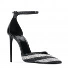 Black stiletto plus size sexy high heel sandals Black stiletto plus size sexy high heel sandals