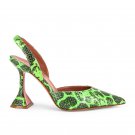 Snake Print High Heel Pointed Toe Stiletto Plus Size French Toe Sandals Snake Print High Heel Pointed Toe Stiletto Plus Size French Toe Sandals