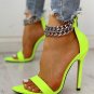 Green Buckle stiletto heels
