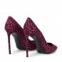 Leopard print high heels pointed toe stiletto sexy plus size party women's shoes