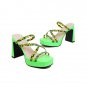 Square Toe Open Toe Jelly Ladies Slippers Platform High Heel Thick Heel