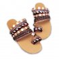 Handmade Bohemian Flat Sandals Women's Shoes Large Size 40-43
