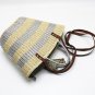 Gold and silver paper rope straw bag handbag shoulder bag