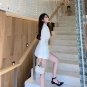 heels black high heels pointed toe belt buckle