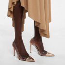high heels pointed toe stiletto large size transparent sandals
