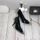 Black high heels iron toe stiletto Black high heels iron toe stiletto
