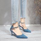 Women's metal buckle mid-heel shoes Women's metal buckle mid-heel shoes