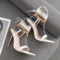 Metal Chain Decorative Cross Strap Women's Shoes