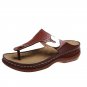 New Round Toe Hollow Metal Buckle Wedge Comfort Flip-Flops 5 colors