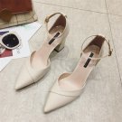 Women's summer all match thick heel pointed toe sandals