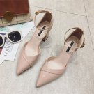 Women's summer all match thick heel pointed toe sandals