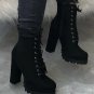 Super high heel 40-43 plus size nubuck low boots