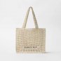 Z simple shoulder women's bag children's bag hollow crochet straw summer beach letter bag