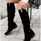 Low heel side zipper 40-43 suede high boots boots
