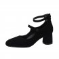 French Vintage Women's thick Heel Pump Mary Jane Shoes Zipper Round Toe Sheepskin High Heel