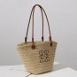 French straw woven large-capacity portable vegetable basket tote shoulder beach holiday woven bag